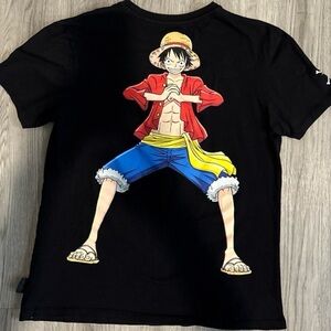 Bershka Black Anime Graphic Tee
